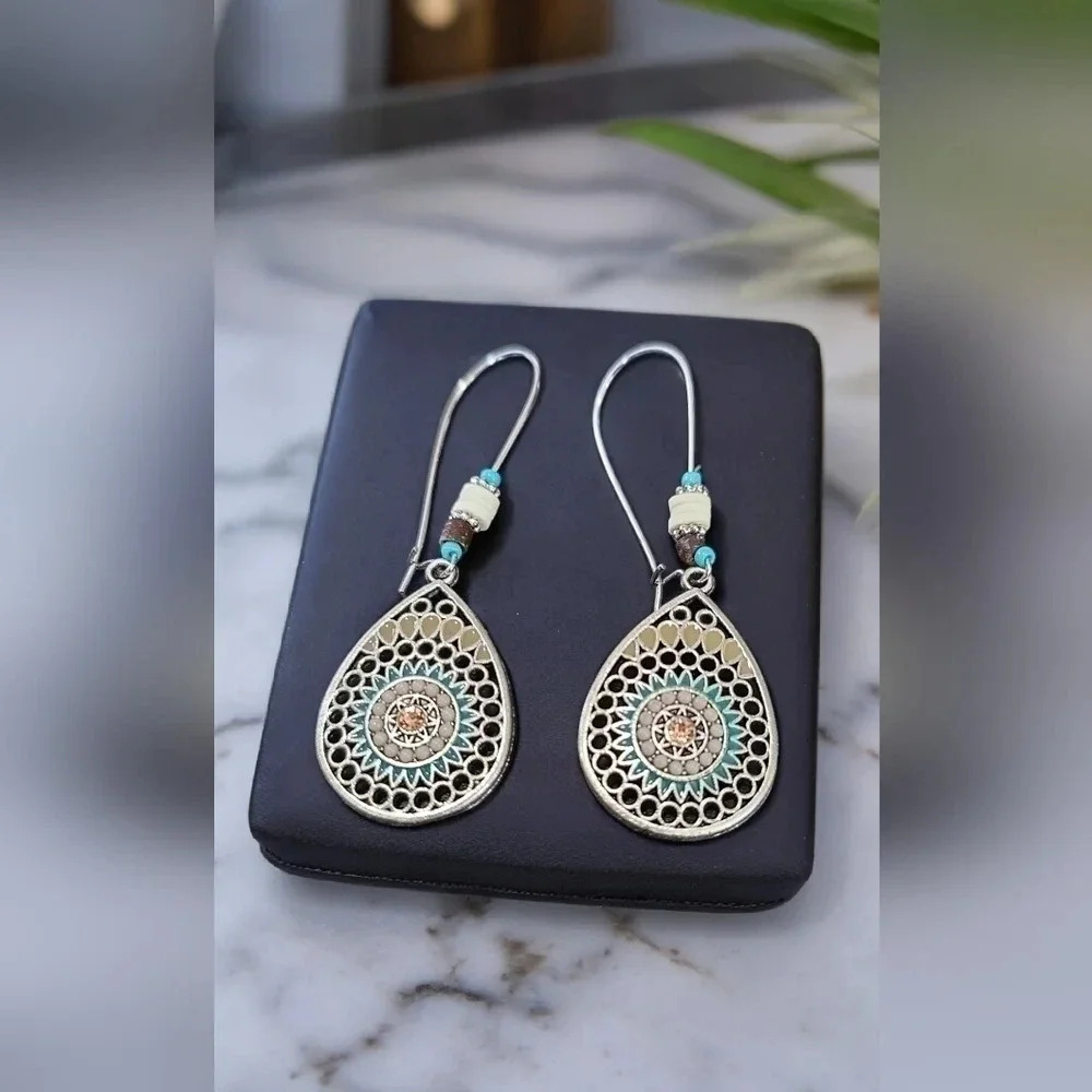 Beaded Bohemian Dangle Earrings